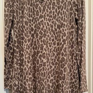 Leopard Print Long Sleeve Top